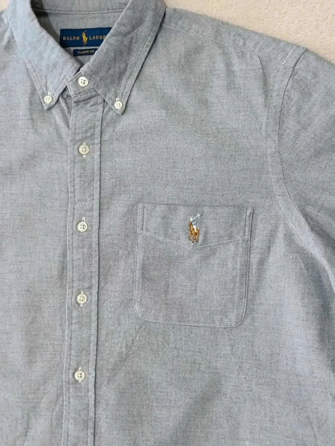 Short sleeve Ralph Lauren grey shirt Size L – photo 5